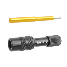 Fork Air Adapter Aluminum Valve Inflator For Suspension Shock Connector, Mountain Bike City Bike Fork Valve, Black
