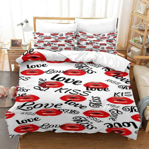 3D Pattern Printed Duvet Cover Set Soft Microfiber Double Bedding 1