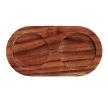 Wood Tray for Salt and Pepper Mills, Grinder Accessories Compatible with Various Mills & Shakers