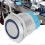 2pcs 19mm Blue LED Momentary Push Button Switch Flat Head 4Pin IP65 Waterproof 12~24VDC 3