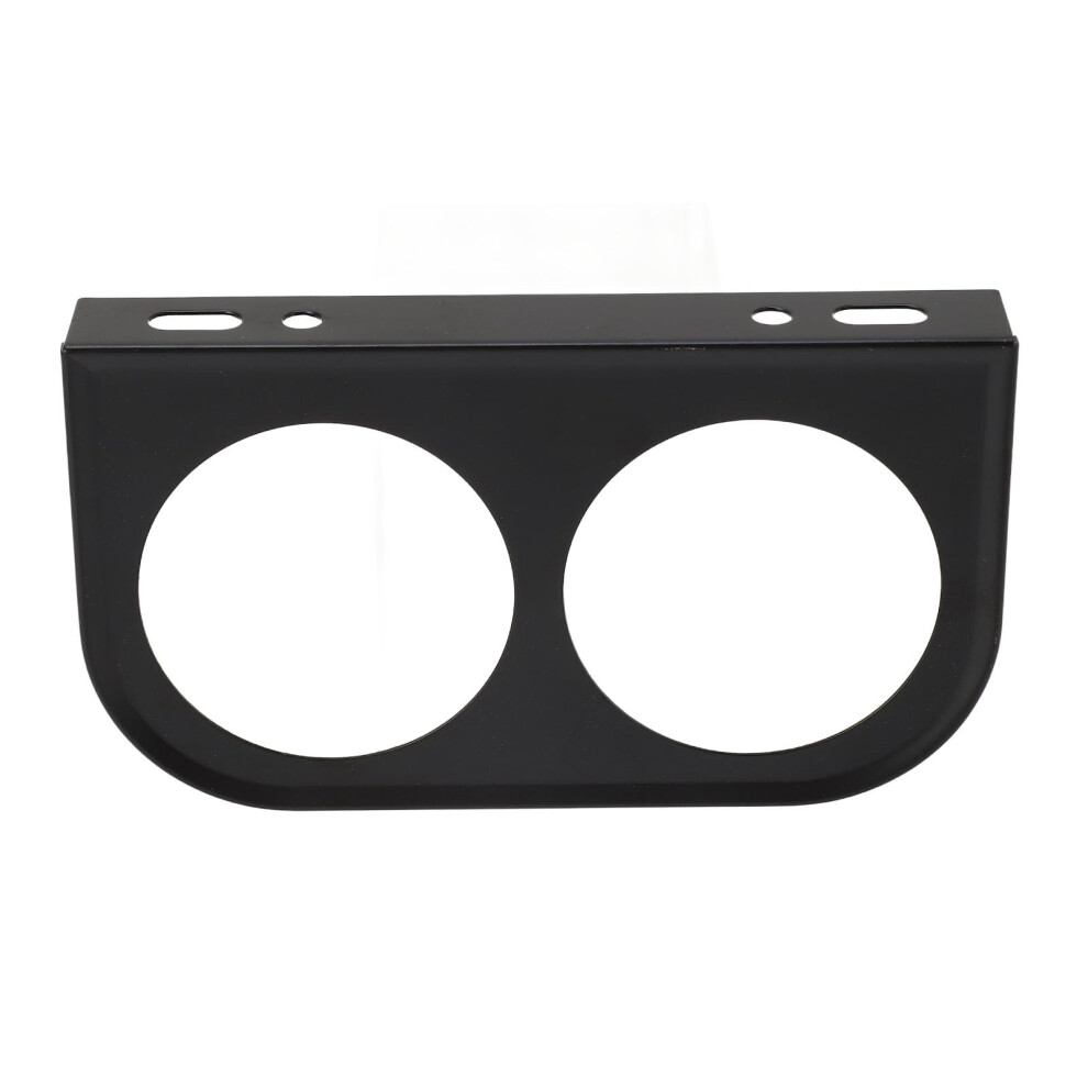 Car Gauge Panel 2 Hole 52Mm Universal Metal Gauge Mount Bracket For Dashboard Instruments Black 9001264009786