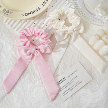 (Double-sided ribbon hair tie) Women's long ribbon hair tie, super elegant and high-end satin ribbon hair tie, hair rope, hair accessory