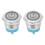 2PCS 4 Pin Push Button Switch 3-6VDC 22mm Flat Head Round Button Switch with Power Light Indicator 1