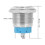 2PCS 4 Pin Push Button Switch 3-6VDC 22mm Flat Head Round Button Switch with Power Light Indicator 4