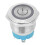 2PCS 4 Pin Push Button Switch 3-6VDC 22mm Flat Head Round Button Switch with Power Light Indicator 2