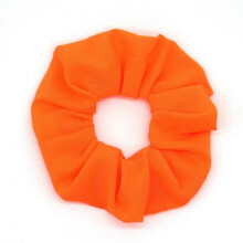 (orange color) Scrunchid hair tie, solid color chiffon, high-end fluorescent hair tie, scrunchie hair accessory