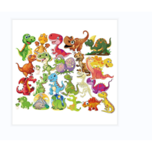 Adesivos para Garrafas de Água, Adesivos Fofos de Dinossauros de Desenho Animado para Crianças, Tema de Dinossauros (Sem Repetição), Adesivos de