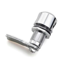 Cylindrical Chassis Lock Round Head Mechanical Equipment Tongue Lock 1Pcs (Silver)
