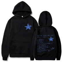 (2XL, Black) Billie Hit Me Hard and Soft Hoodie Spring Autunm Casual