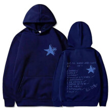 (L, NavyBlue) Billie Hit Me Hard and Soft Hoodie Spring Autunm Casual