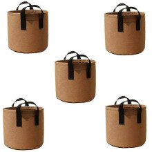 Heavy Duty Plant Grow Bags, Thickened Non-Woven Fabric Pots with Handles (5 Gallons)