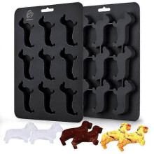 Dachshund Shape Silicone Food Grade Ice Tray for Chocolate and Biscuits
