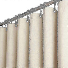 180 X 240cm Extra Long Fabric Shower Curtain, Linen Textured Heavy Duty Fabric Set with 12 Hooks, Large Hotel Luxury Polyester