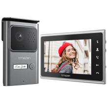 TMEZON Video Türsprechanlage, 7 Zoll Farbmonitor, Gegensprechfunktion, Nachtsicht