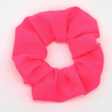 (Watermelon Red) Scrunchid hair tie, solid color chiffon, high-end fluorescent hair tie, scrunchie hair accessory