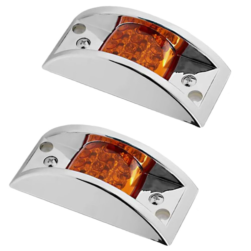 Pair Led Side Marker Lights 12V24v Waterproof Ultrabright For Trucks Trailers Campers Yellow 9426802846522