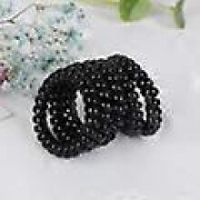 (large) Black telephone cord hair tie, thickened elastic hair tie for women, adult hair tie, rubber band, hair accessory.