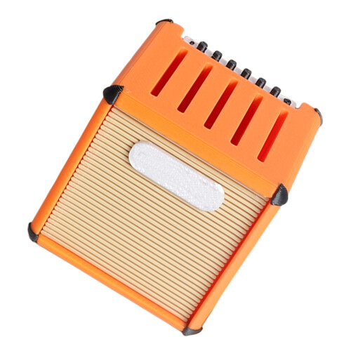 Portable 3D Printed Guitar Pick Container Plectrum-Orange