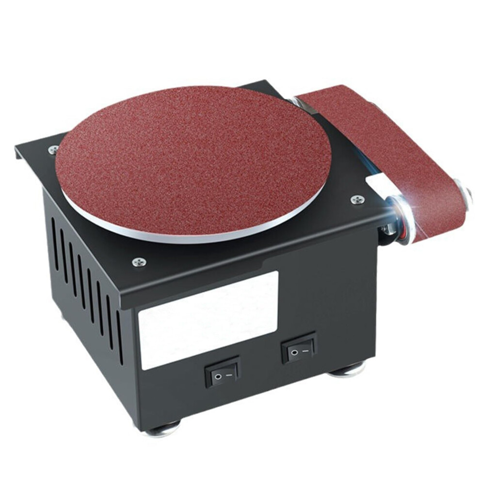 Mini Disc Sander Electric Belt Bench Grinder with 7 Adjustable Speeds, 8000 RPM for Metal, Wood, and Aluminum DIY Projects-image-OPC-PNRG55S-NEW