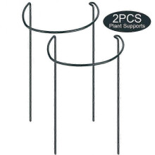 Half Round Plant Support Rings and Stakes for Indoor and Garden Flowers