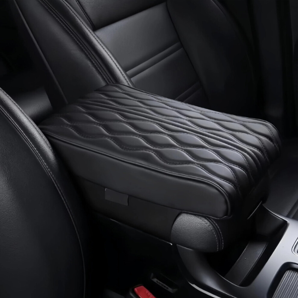 Leather Car Armrest Cover With Memory Foam Cushion, Waterproof Universal Center Console Pad For Suv And Truck 9426802846867