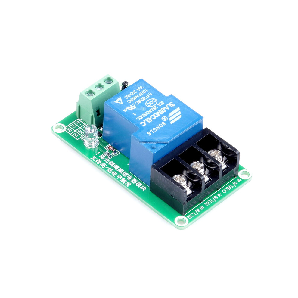 5V 30A 1Channel Relay Module 5V Dc Coil, Low Trigger, Optocoupler Isolation, Dc 30V/Ac 250V Load Plc Control 9119770763082