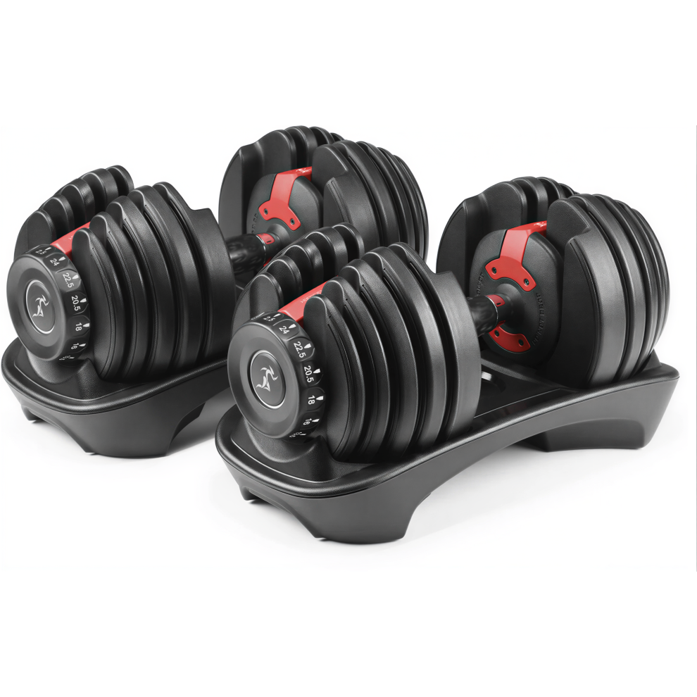 Strongology Relentless24 Home Fitness Pair Adjustable Smart Dumbbell From 2.5Kg Upto 24Kg Training Weights