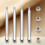 4Pcs 4x60mm Stainless Steel Threaded Hinge Pins and Nuts Set for 5