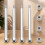 4Pcs 4x60mm Stainless Steel Threaded Hinge Pins and Nuts Set for 6