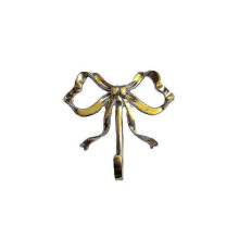 Bow Shaped Wall Hooks for Coats and Bathroom - Gold Single Hanger