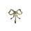 Bow Shaped Wall Hooks for Coats and Bathroom - Gold Single Hanger 1