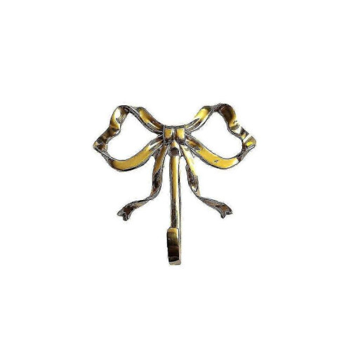 Bow Shaped Wall Hooks for Coats and Bathroom - Gold Single Hanger