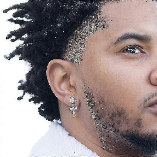 Stylish Gold Cross Earrings for Men