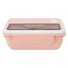 1100ml Portable Insulated Large Capacity Leakproof Salad Container for Office Workers Tender Pink