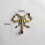 Bow Shaped Wall Hooks for Coats and Bathroom - Gold Single Hanger 2