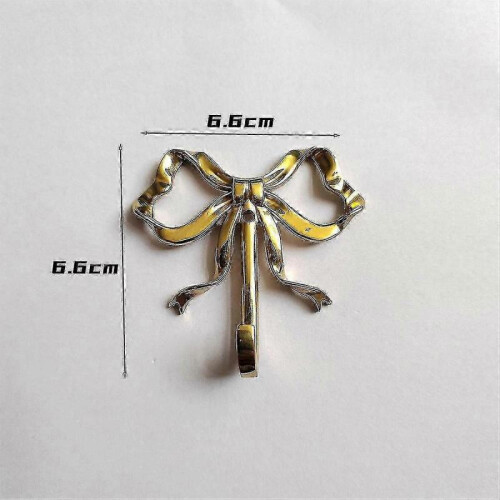 Bow Shaped Wall Hooks for Coats and Bathroom - Gold Single Hanger 1