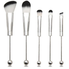 Beadable Makeup Brushes Kit with Silicone Beads for DIY Cosmetic Applications