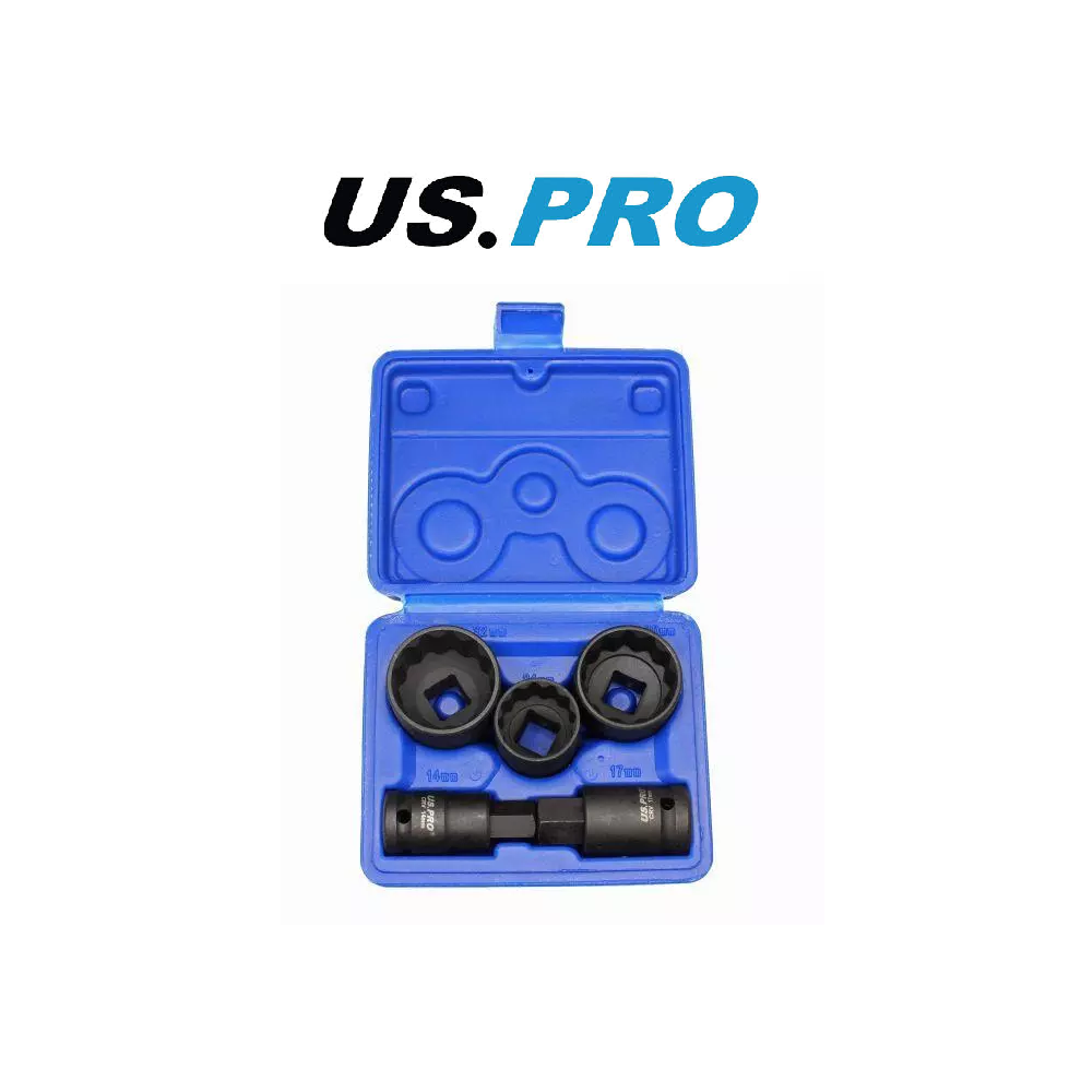US PRO Hub Impact Socket & Bit Set 5pc 1/2"" 12 Point For VW Audi VAG 24-32 2085 - Image 5