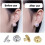 Jewelry Support Backs Nonslip Design Universal Fit Ear-White 5