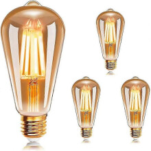 E27 St64 LED Filament Light Bulb, 6W 2200K Warm White Vintage Bulbs, Retro Suitable for Certain Brands Vintage Antique Lamp, 540Lm Equivalen