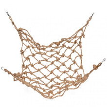 Hanging Bird Climbing Net Rope Ladder with Hooks for Parrots and Other Birds: 30x20cm / 11.8x7.9in