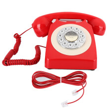 Gammeldags kablede telefoner Retro telefon med drejeskive Vintage fastnettelefon Mekanisk ringetone Vægstik Kompatibel Klassisk Antik Design ABS