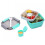 Green Leak-proof Bento Box Salad Container with 3 Compartments 1