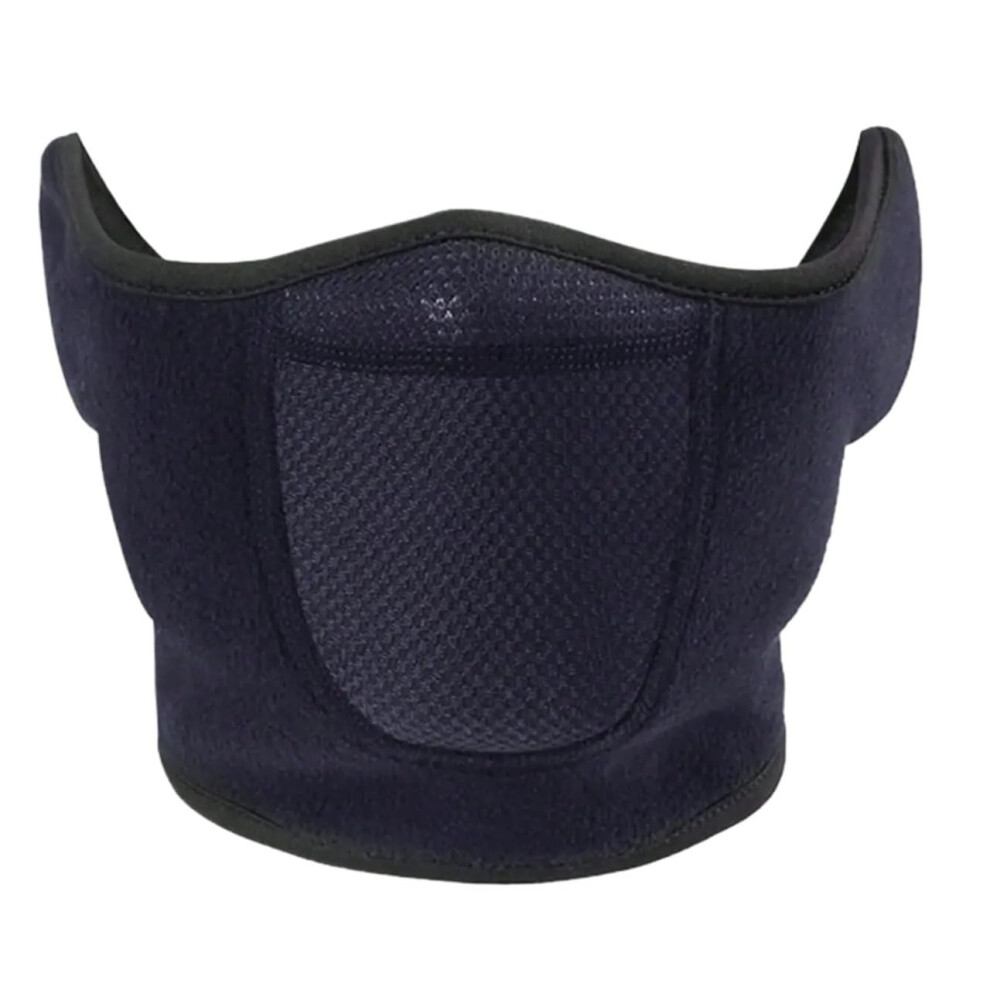 Motorcycle Face Mask Winter Fleece Balaclava Thermal Neck Warmer For Skiing Cycling Dark Blue 9426802847529