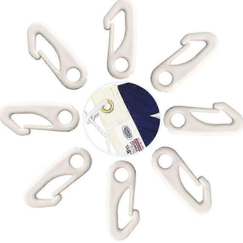4 Pcs Nylon Flagpole Clip Hook - Attaches Flags to Flagpole 2