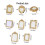 Modern Gold Tone Resin Jewelry Tray Multi-Rectangular golden t 4