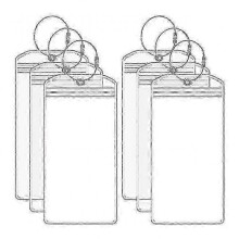 10 Pcs Cruise Luggage Tag Holders with Zip Seal & Steel Straps, Clear Waterproof Tags for Travel Vacation Accessories