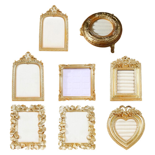 Modern Gold Tone Resin Jewelry Tray Multi-Rectangular golden t 1