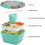 Green Leak-proof Bento Box Salad Container with 3 Compartments 5