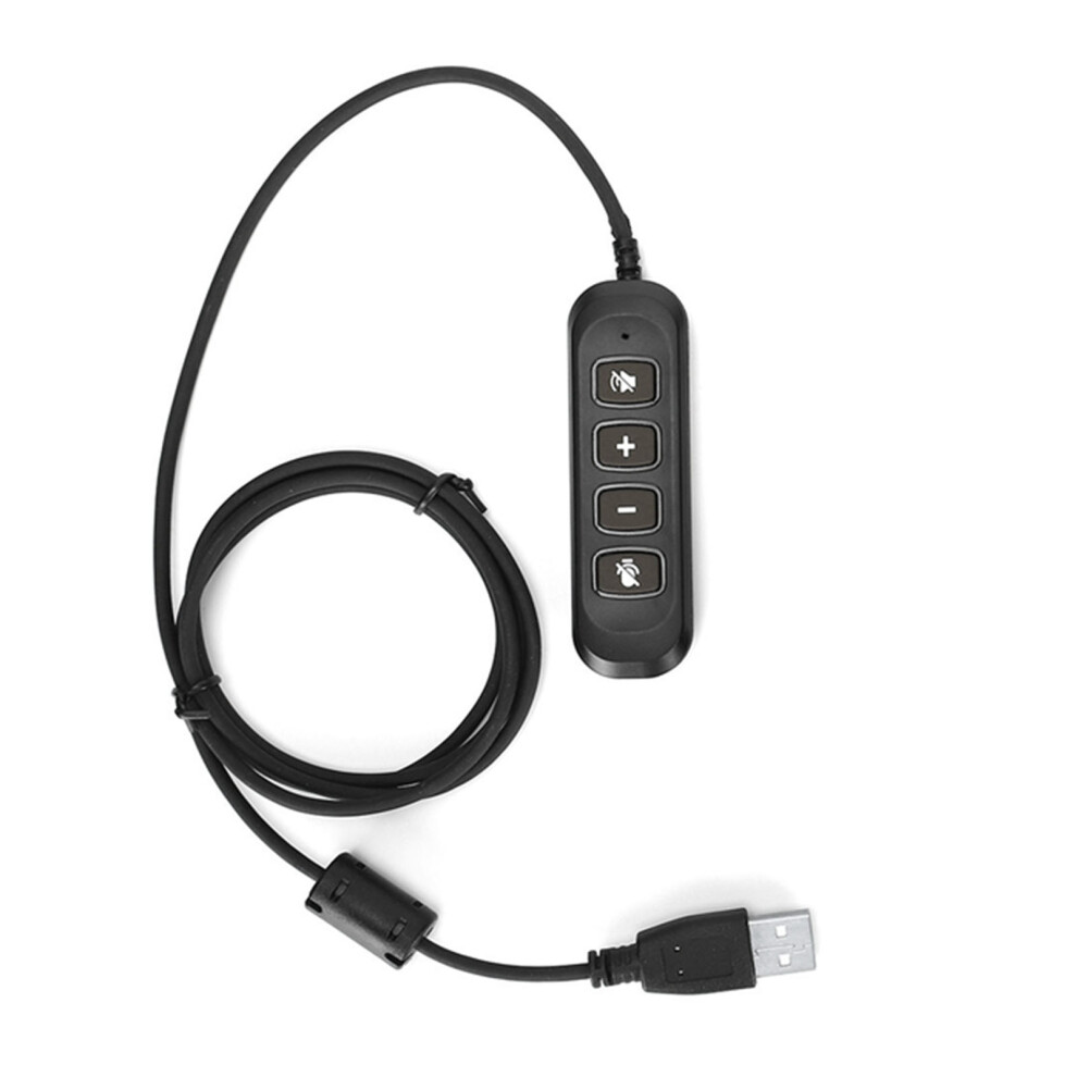 Headphone Adapter For Pc With Microphone Inline Mic Mute Speaker Volume Control Exceptional Sound Quality Wide Compatibility With Softphones Plug And 9416038597831